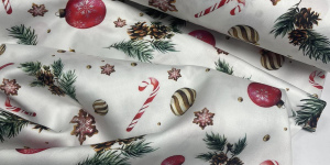 Сатин Новорічний принт