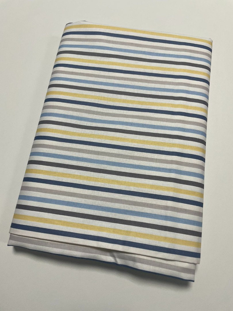 ранфорс жовто-синя смужка