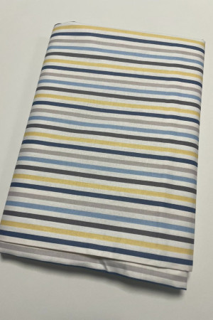 Ранфорс Жовто-синя смужка