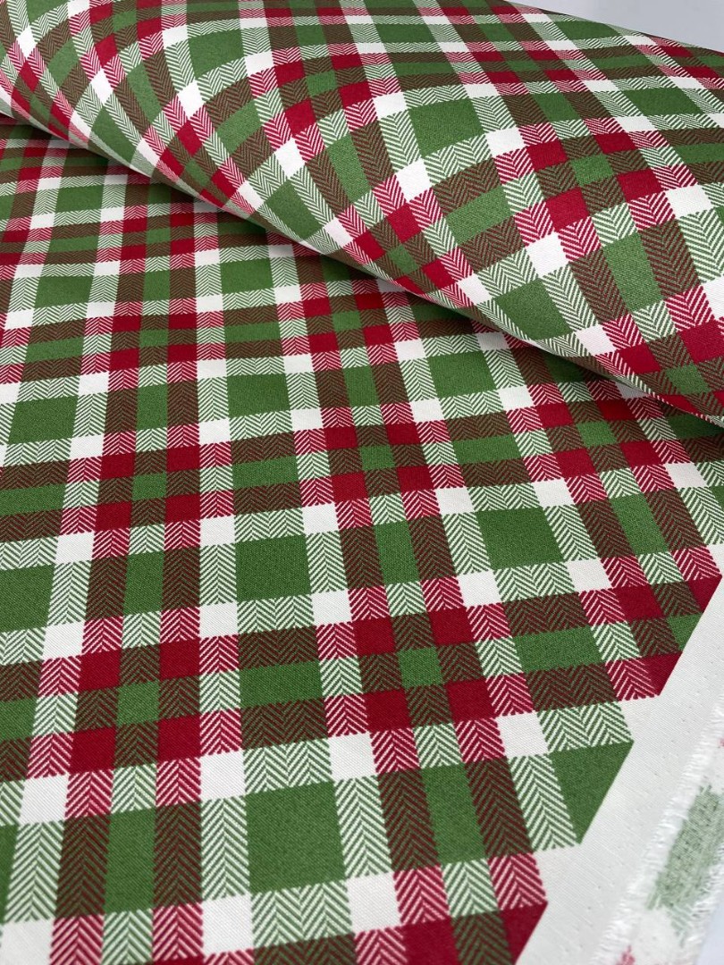 Тефлонова тканина Новорічна клітинка