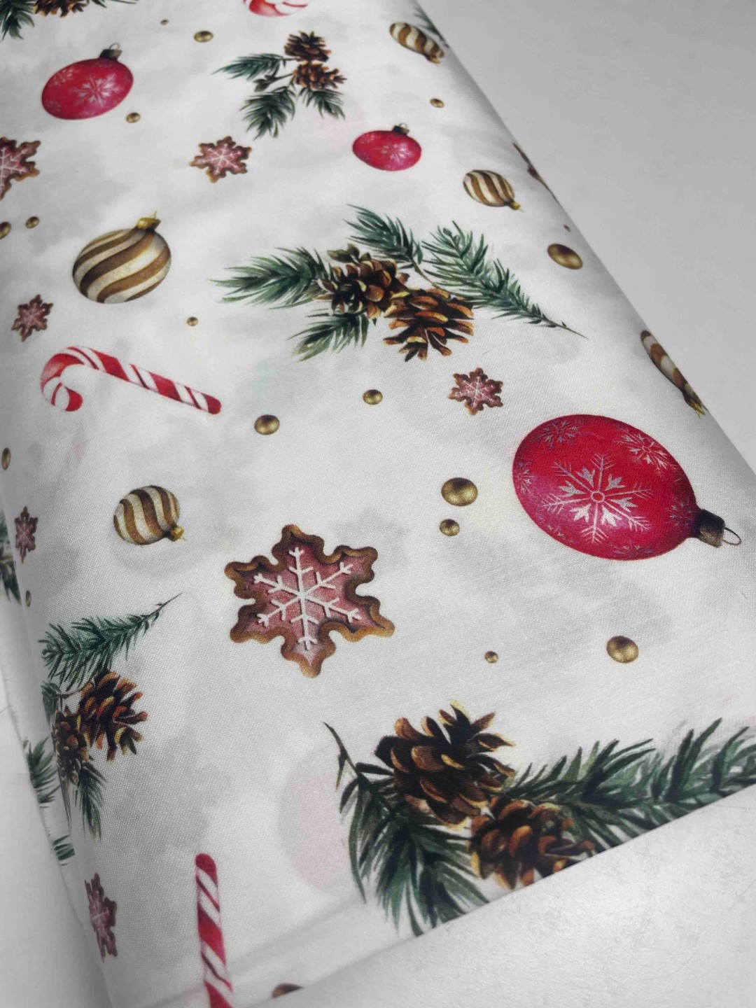 Сатин Новорічний принт